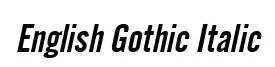 English Gothic Italic original font preview