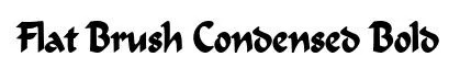 Flat Brush Condensed Bold