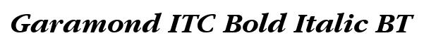 Garamond ITC Bold Italic BT