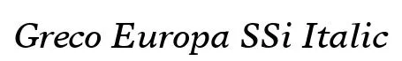 Greco Europa SSi Italic