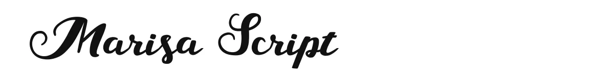 Marisa Script font preview
