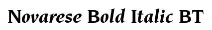 Novarese Bold Italic BT