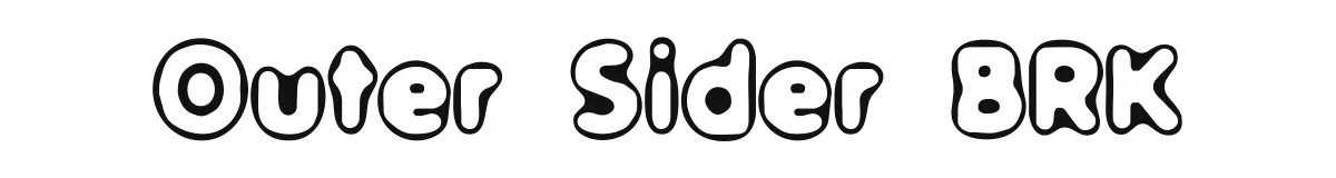 Outer Sider BRK original font preview