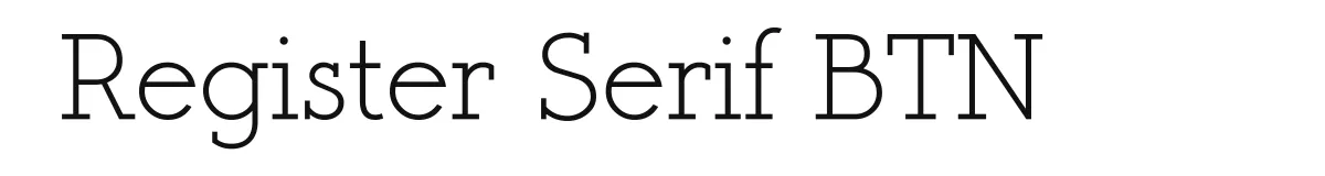Register Serif BTN original font preview