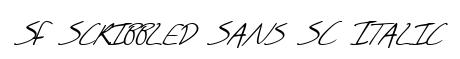 SF Scribbled Sans SC Italic