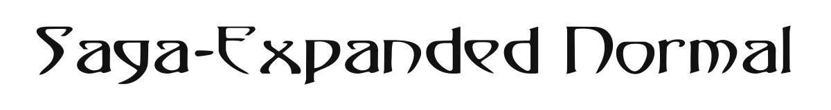 Saga-Expanded Normal original font preview