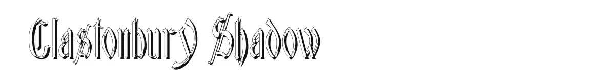 Glastonbury Shadow original font preview