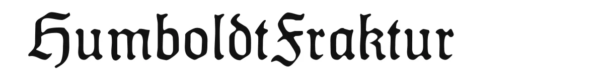 HumboldtFraktur original font preview