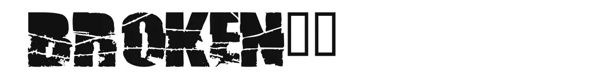 Broken74 original font preview