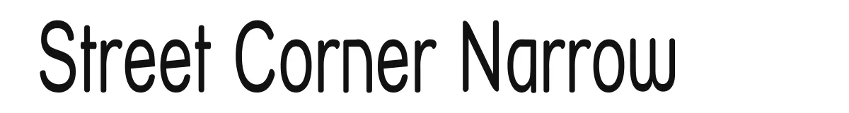 Street Corner Narrow original font preview