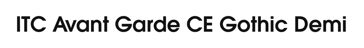 ITC Avant Garde CE Gothic Demi original font preview