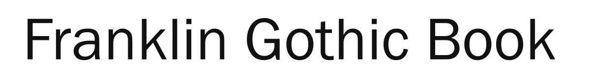 Franklin Gothic Book original font preview