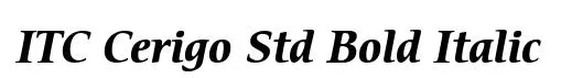 ITC Cerigo Std Bold Italic