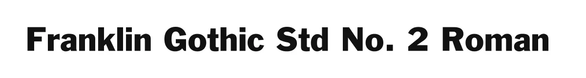 Franklin Gothic Std No. 2 Roman original font preview