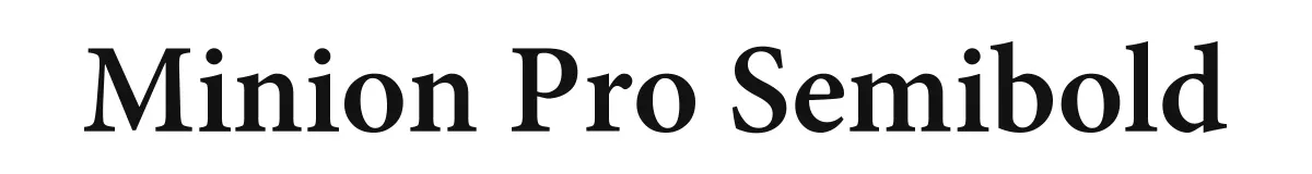 Minion Pro Semibold original font preview