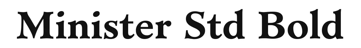 Minister Std Bold original font preview