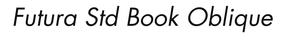 Futura Std Book Oblique original font preview