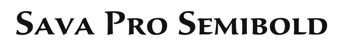 Sava Pro Semibold original font preview
