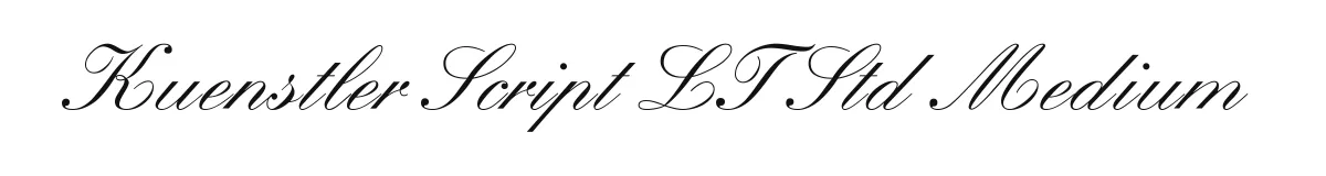 Kuenstler Script LT Std Medium original font preview