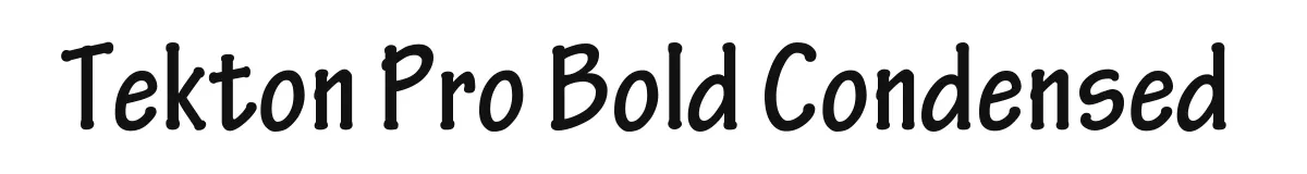Tekton Pro Bold Condensed original font preview