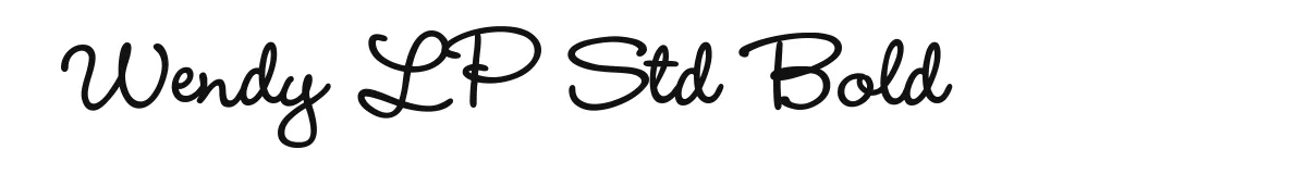 Wendy LP Std Bold original font preview