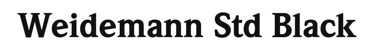Weidemann Std Black original font preview