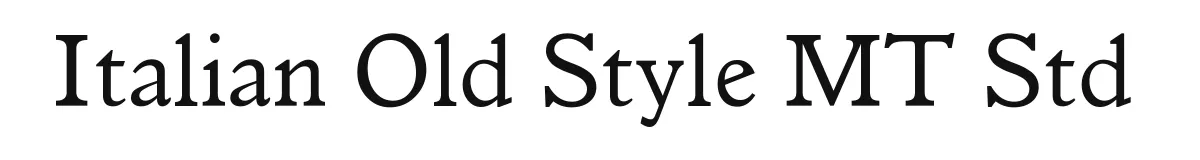 Italian Old Style MT Std original font preview