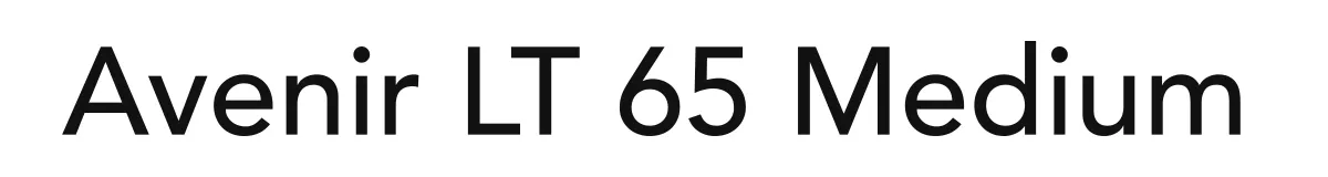 Avenir LT 65 Medium original font preview