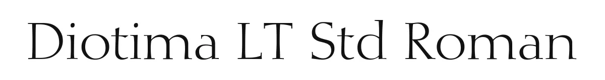 Diotima LT Std Roman original font preview
