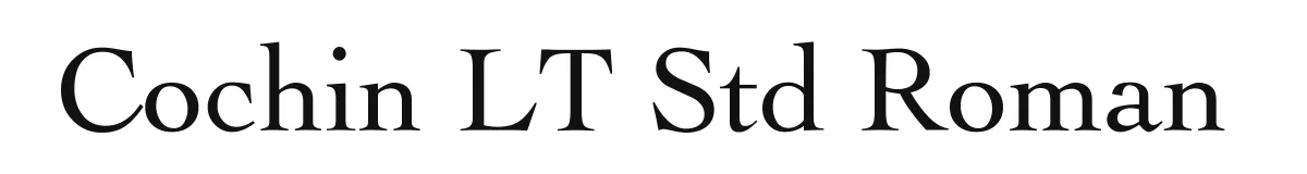 Cochin LT Std Roman original font preview