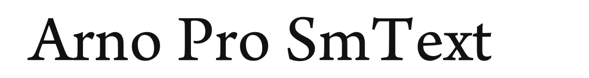 Arno Pro SmText original font preview