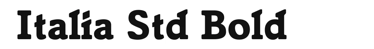 Italia Std Bold original font preview