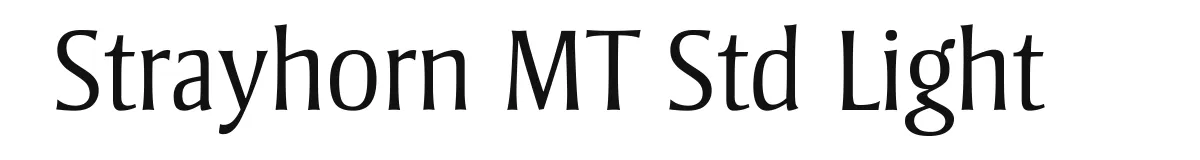 Strayhorn MT Std Light original font preview