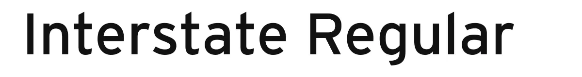 Interstate Regular original font preview