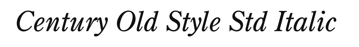 Century Old Style Std Italic original font preview