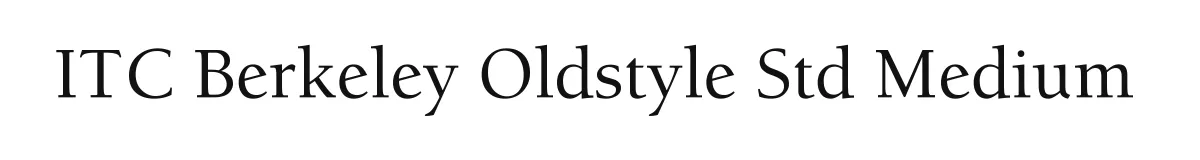 ITC Berkeley Oldstyle Std Medium original font preview