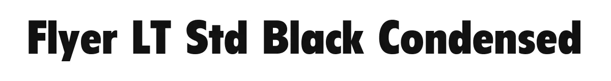 Flyer LT Std Black Condensed original font preview