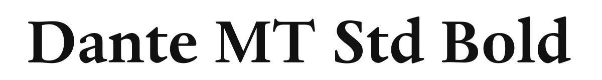 Dante MT Std Bold original font preview
