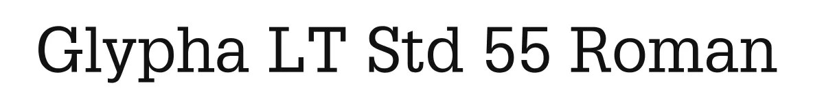 Glypha LT Std 55 Roman original font preview