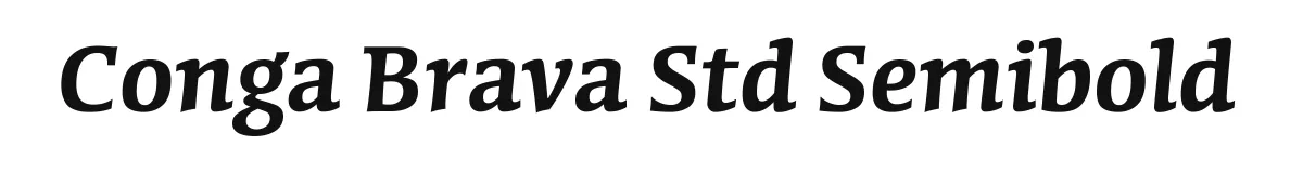 Conga Brava Std Semibold original font preview