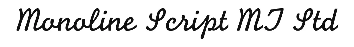 Monoline Script MT Std original font preview