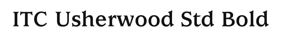 ITC Usherwood Std Bold original font preview