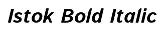 Istok Bold Italic