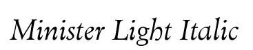 Minister Light Italic