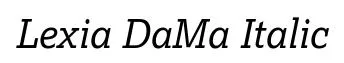 Lexia DaMa Italic