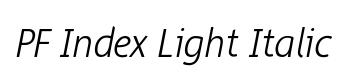 PF Index Light Italic