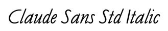 Claude Sans Std Italic