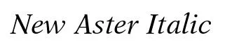 New Aster Italic