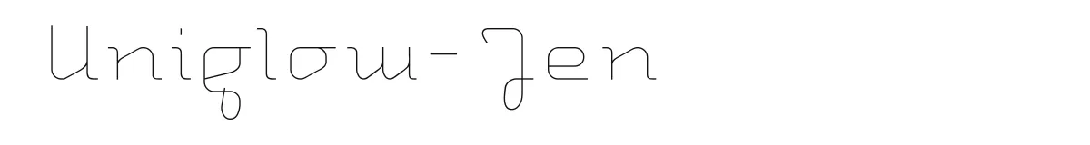 Uniglow-Ten original font preview