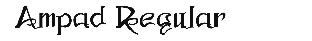 Ampad Regular original font preview